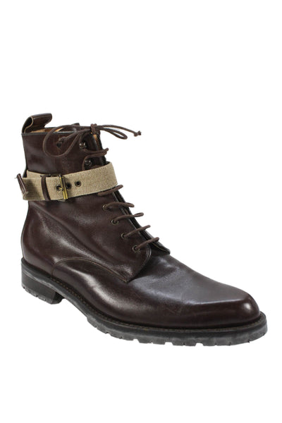 Walter Steiger Mens Leather Pointed Toe Boots Brown Size 11.5