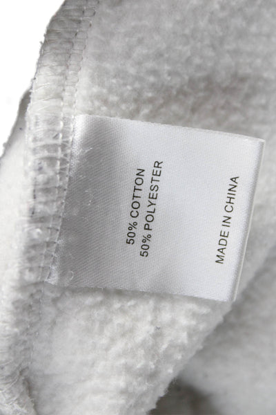 White Fox Unisex Adults Gray Drawstring Sweatpants 50% Cotton Size 2XL