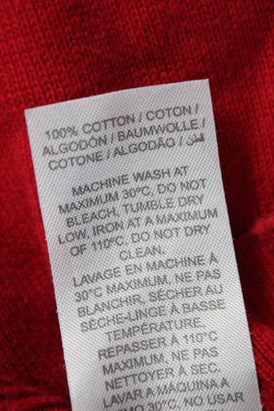 Edikted Womens Red Cardigan Long Sleeve Round Neck 100% Cotton Size L