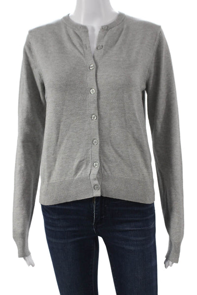 Edikted Womens Cardigan Gray Acrylic Long Sleeve Solid Size S