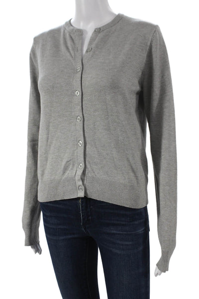 Edikted Womens Cardigan Gray Acrylic Long Sleeve Solid Size S