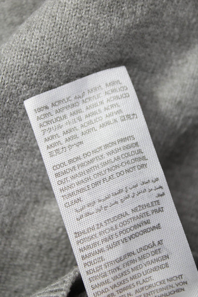 Edikted Womens Cardigan Gray Acrylic Long Sleeve Solid Size S