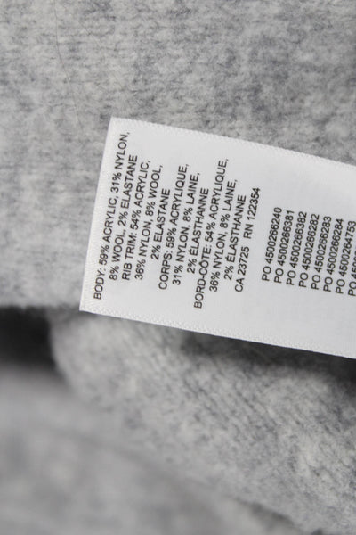 TNA Unisex Adults Full Zip Hoodie Gray Acrylic Long Sleeve Size L