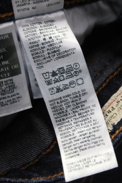 Levis Men Wide-Leg Jeans Blue Cotton Low Rise Size 31