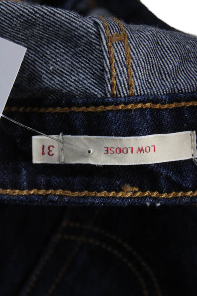 Levis Men Wide-Leg Jeans Blue Cotton Low Rise Size 31