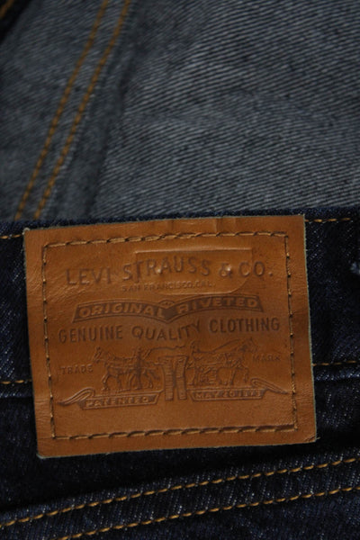 Levis Men Wide-Leg Jeans Blue Cotton Low Rise Size 31