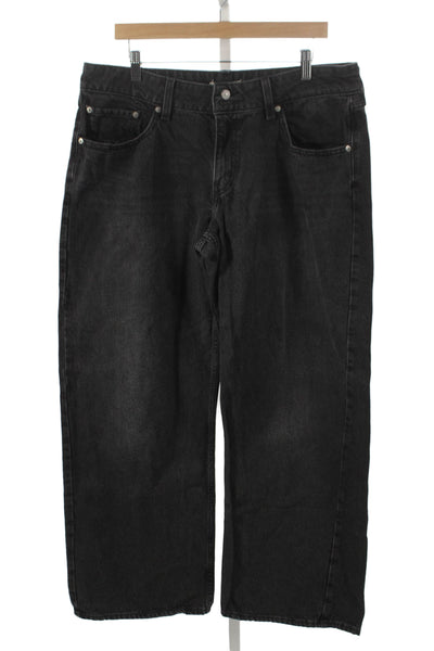 Levis Mens Wide-Leg Jeans Black Size 32