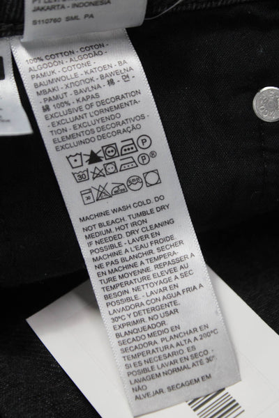 Levis Mens Wide-Leg Jeans Black Size 32
