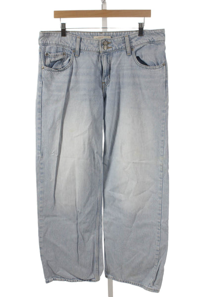 Levi Strauss & Co Unisex Straight Jeans Blue 100% Cotton Button Fly Size 32
