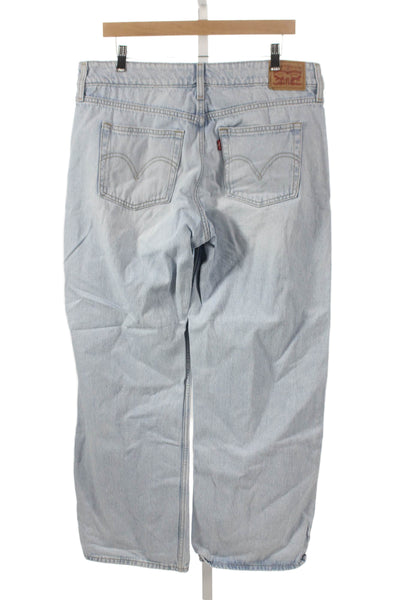 Levi Strauss & Co Unisex Straight Jeans Blue 100% Cotton Button Fly Size 32