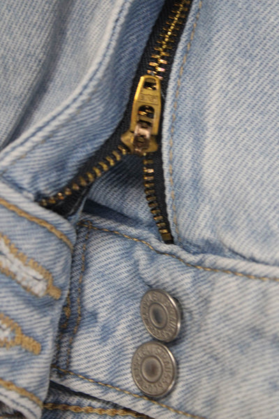 Levi Strauss & Co Unisex Straight Jeans Blue 100% Cotton Button Fly Size 32
