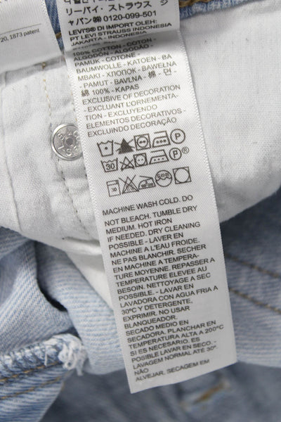 Levi Strauss & Co Unisex Straight Jeans Blue 100% Cotton Button Fly Size 32