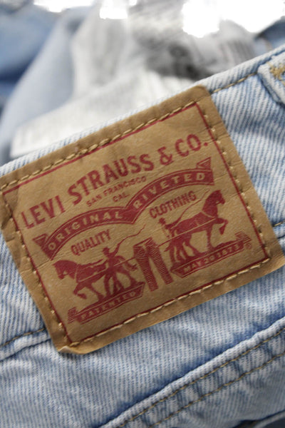 Levi Strauss & Co Unisex Straight Jeans Blue 100% Cotton Button Fly Size 32