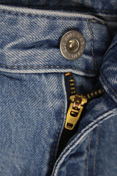 AG Adriano Goldschmied Mens Wide Leg Jeans Blue Mid Rise Inseam 32 Size 31