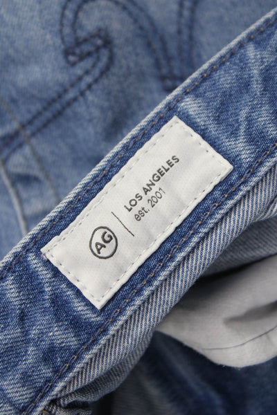 AG Adriano Goldschmied Mens Wide Leg Jeans Blue Mid Rise Inseam 32 Size 31