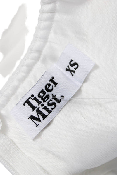 Tiger Mist Women Fit & Flare White Off the Shoulder Long Sleeve Dress Size S