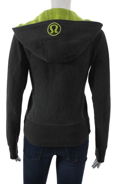 Lululemon Womens Gray Track Jacket Zip Long Sleeve Size 2