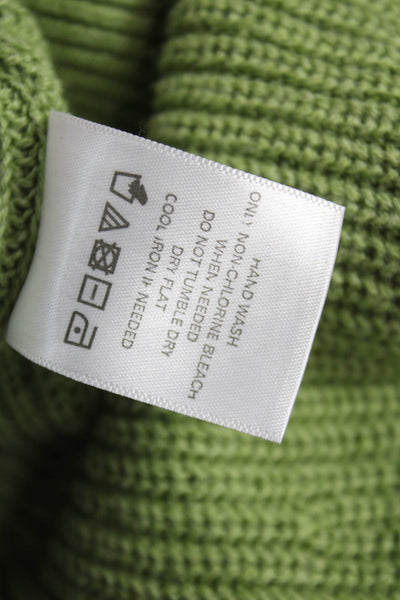 L'Academie Womens Casual Shorts Green Cotton Solid Size S