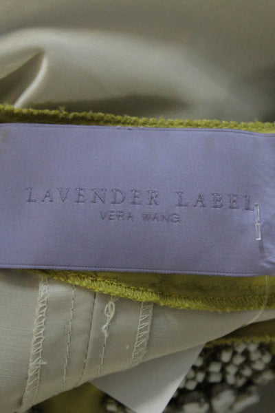 Vera Wang Lavender Label Beige Beaded Applique Sleeveless Tie Back Top Size 4