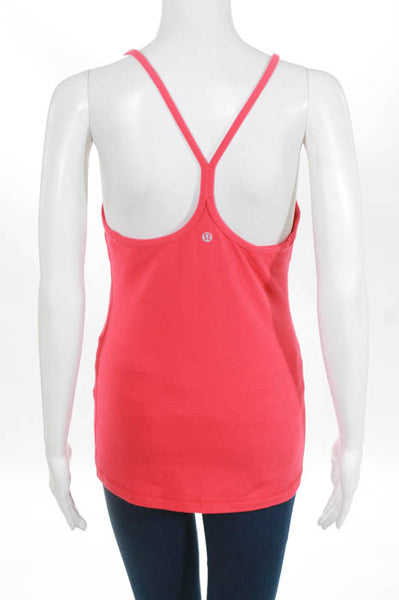 Lululemon Red Spaghetti Strap Racerback Workout Bra Top Size Medium