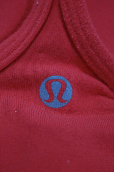 Lululemon Red Spaghetti Strap Racerback Workout Bra Top Size Medium