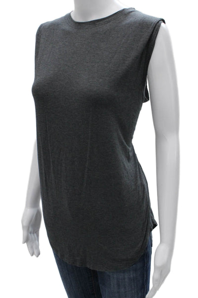 Lululemon Womens Gray Cotton Basic Sleeveless Tank Round Neck Size 8