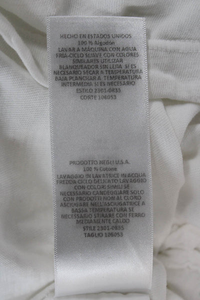 Current/Elliott Womens Basic Cotton Round Neck Sleeveless Tank White Size 2