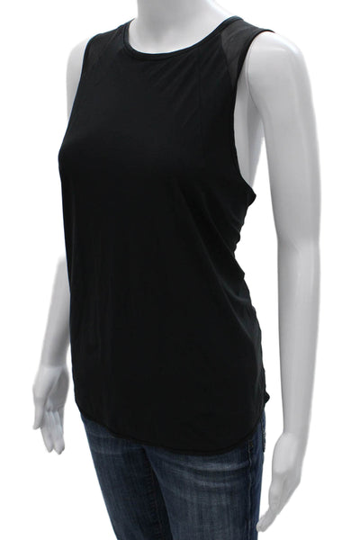 Lululemon Women Basic Tank Black Nylon Round Neck Sleeveless Size 8