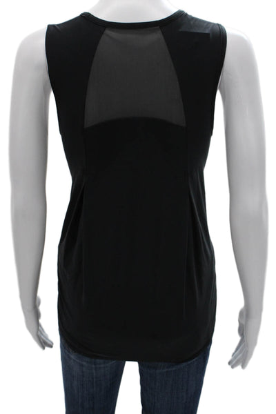 Lululemon Women Basic Tank Black Nylon Round Neck Sleeveless Size 8