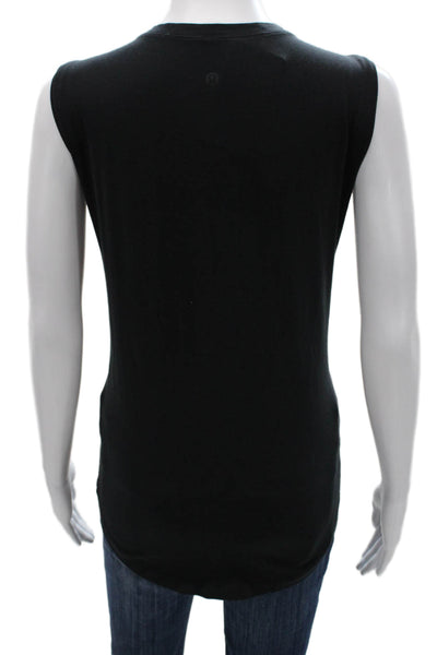 Lululemon Women Black Sleeveless Basic Tank Size 8