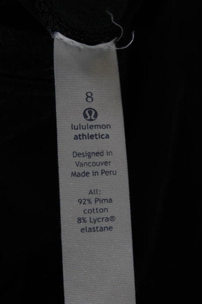 Lululemon Women Black Sleeveless Basic Tank Size 8