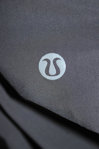 Lululemon Womens Basic Black Long Sleeve Crew Neck Nylon T-Shirt Size 10