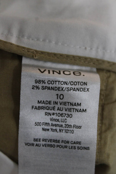 Vince Women Bermuda Cotton Zip White Shorts Size 10