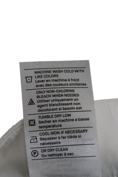 Vince Women Bermuda Cotton Zip White Shorts Size 10