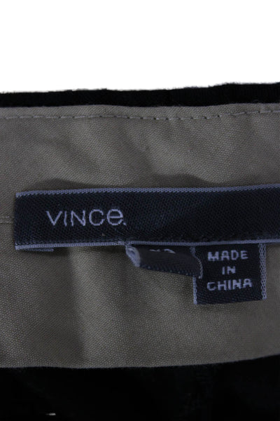 Vince Women Chino Shorts Black Cotton Zip Size 10