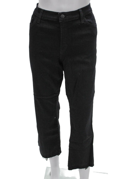 J Brand Womens Cropped High Rise Black Cotton Jeans Size 32