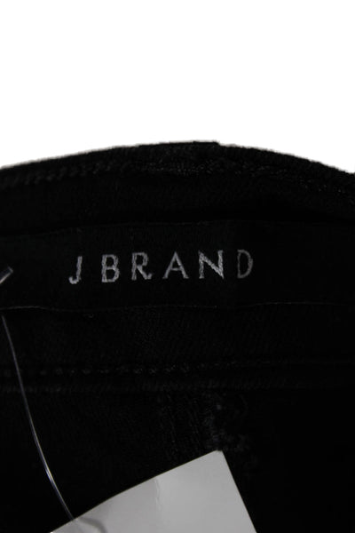 J Brand Womens Cropped High Rise Black Cotton Jeans Size 32