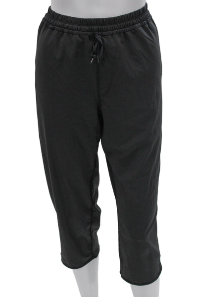 Lululemon Womens Gray Capri Pants Nylon Drawstring Inseam 21 Size 12