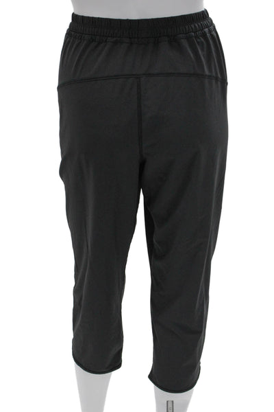 Lululemon Womens Gray Capri Pants Nylon Drawstring Inseam 21 Size 12