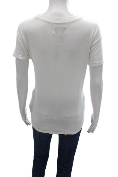 Current/Elliott Women Basic Cotton Crew Neck Short Sleeve T-Shirt Size 3