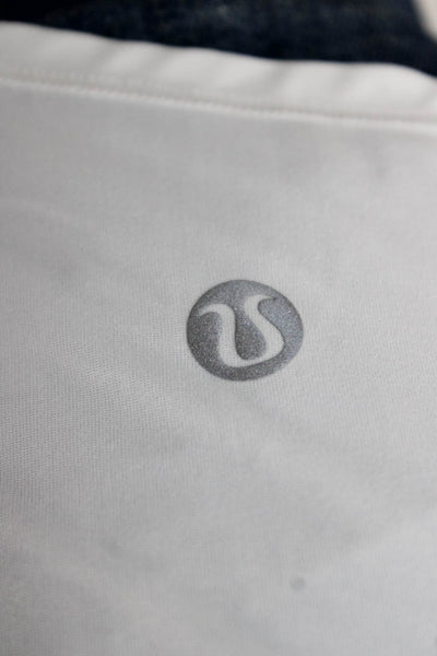 Lululemon Women Basic Sleeveless Tank White Nylon Round Neck Size 8