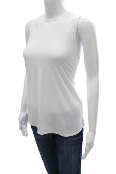 Lululemon Women Sleeveless Crew Neck Nylon Basic Tank White Size 8