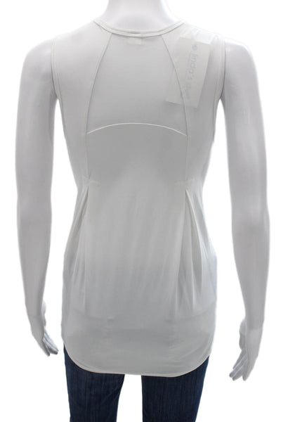 Lululemon Women Sleeveless Crew Neck Nylon Basic Tank White Size 8