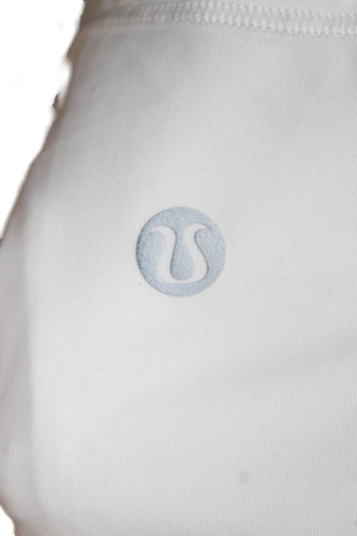 Lululemon Women Sleeveless Crew Neck Nylon Basic Tank White Size 8