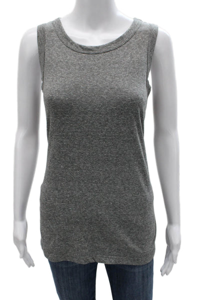 Current/Elliott Womens Basic Sleeveless Tank Gray Round Neck Size 2