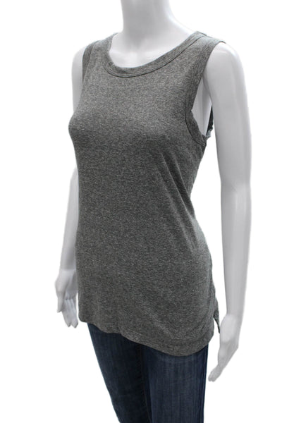 Current/Elliott Womens Basic Sleeveless Tank Gray Round Neck Size 2