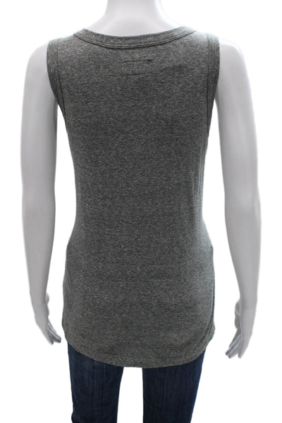 Current/Elliott Womens Basic Sleeveless Tank Gray Round Neck Size 2