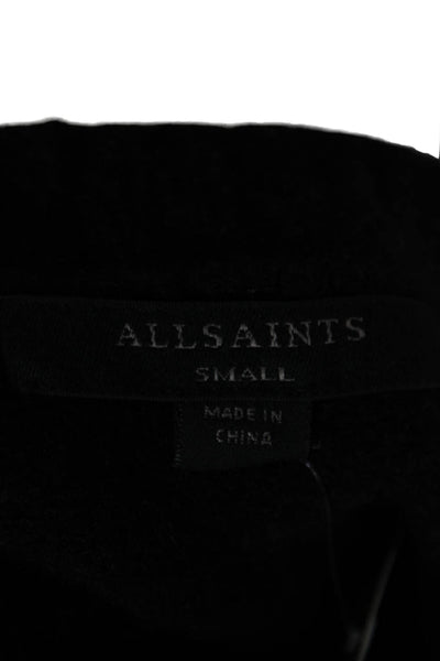 Allsaints Womens Black Wool Crew Neck Pullover Long Sleeve Size S