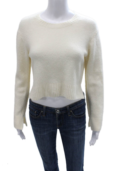 Allsaints Womens Pullover Sweater Ivory Long Sleeve Wool Blend Size S