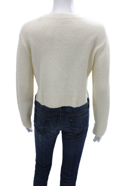Allsaints Womens Pullover Sweater Ivory Long Sleeve Wool Blend Size S